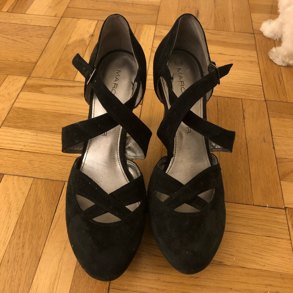 Marc Fisher platform suede heels